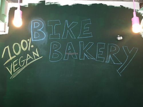 sign at Bike Bakery in Tel Aviv