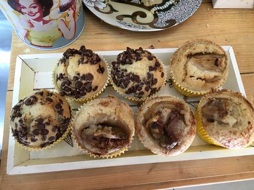 muffins at Bike Bakery in Tel Aviv