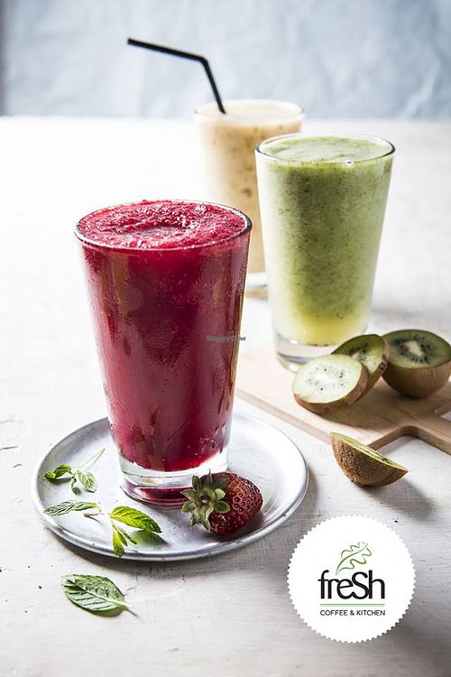 Fruit shakes at Fresh Kitchen - London Ministore in Tel Aviv