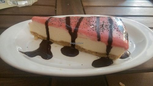 Riquísima tarta de queso vegana at Nehuen Tasca Vegana in Valencia