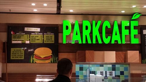 Menu at Parkcafe - Schiphol Airport in Amsterdam