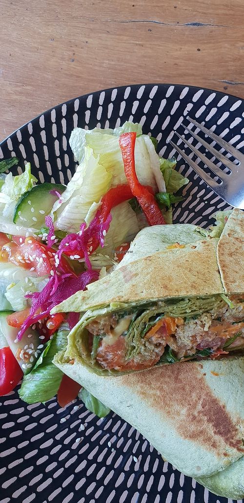 Chicken wrap at Diggers Vegie Kitchen in Anglesea