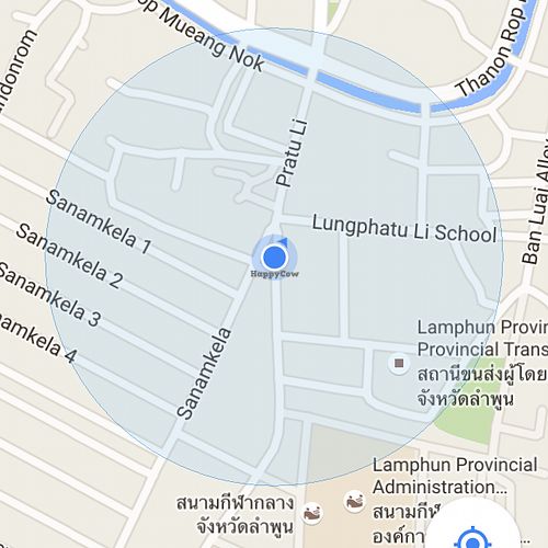 map  at Golden Mountain in Lamphun