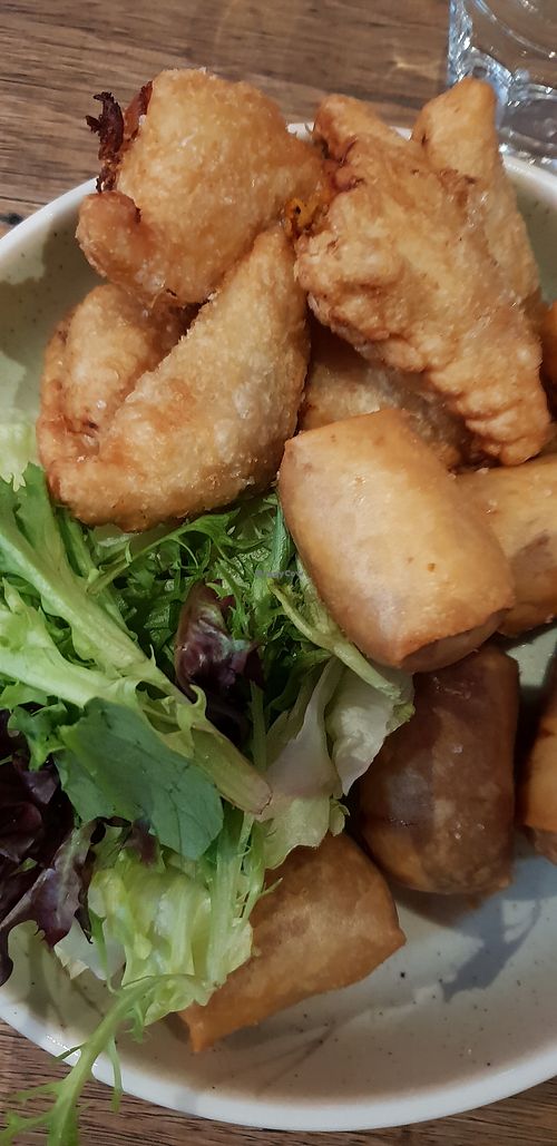 Spring rolls and curry puffs at Brunswick Mess Hall in Brunswick