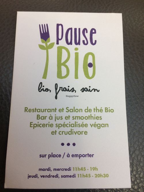 Businesscard front at PauseBio in Grenoble