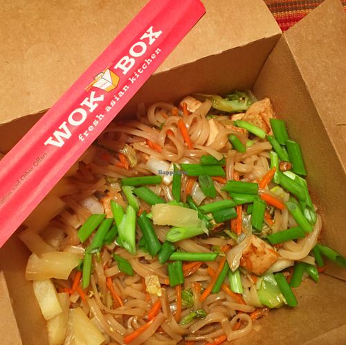 gluten free noodles. tofu. teriyaki sauce. at Wok Box in Coral Springs