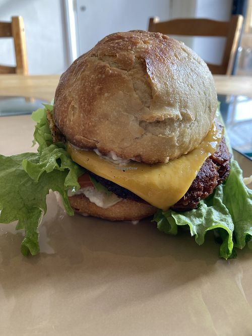 Vegan Burger. Delish!!!!  at Matter Wholefoods in Bristol