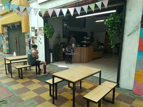 tables at Aether in Tijuana