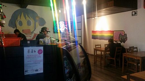 inside at Otaku Anime Cafe in Tijuana