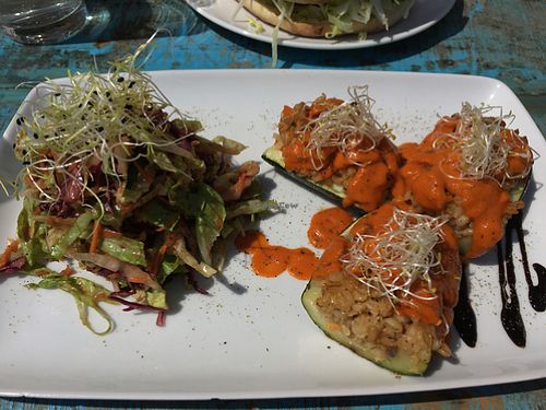 filled zucchini  at GustaV in Salzburg