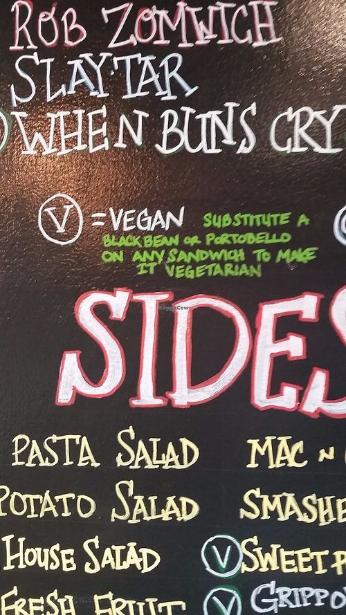 Labels vegan at Tickle Pickle in Cincinnati