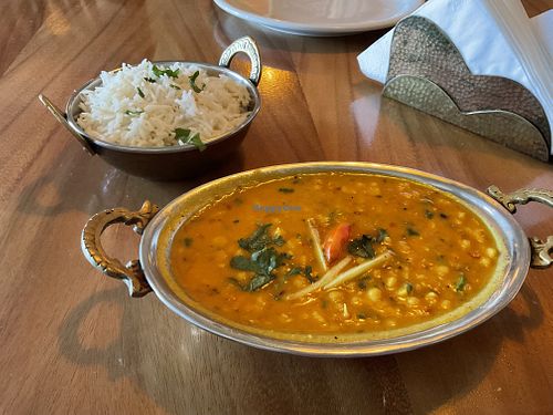 Chana dal with mahni, basmati rice  at Punjabi Indian Cuisine in Tijuana