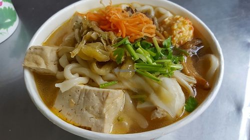 NT70 Chinese Angelica Soup with Noodles. Very light Chinese Angelica taste. at Xiang Guang  in Taipei