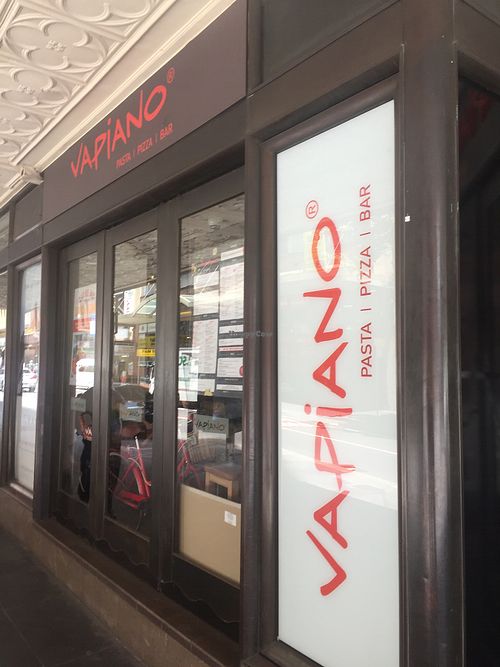 Outside  at Vapiano in Sydney
