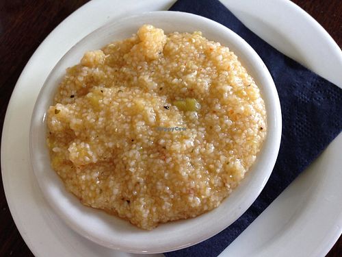 Vegan chili pesto grits at Smoke and Barrel in Washington