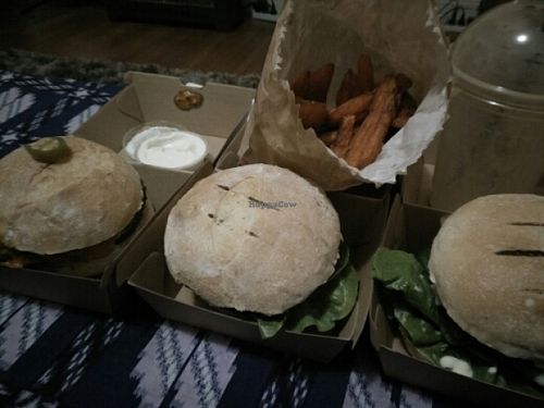 Takeaway feed, the sweet potato fries were still crispy and delicious!  at Soul Burger in Randwick