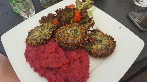 spinach and tofu  at Dziupla in Sopot