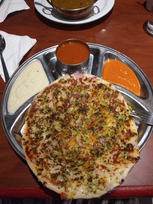 Vegetable utappam at Mayuri Indian Cuisine in Surrey