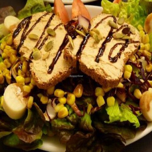 Salad with veggie pate and modena vinegar at Restaurant Paradis in Lleida
