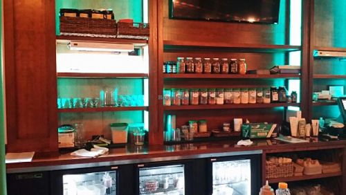 Now those lights add ambience! at Seed to Leaf Organics in Santa Rosa