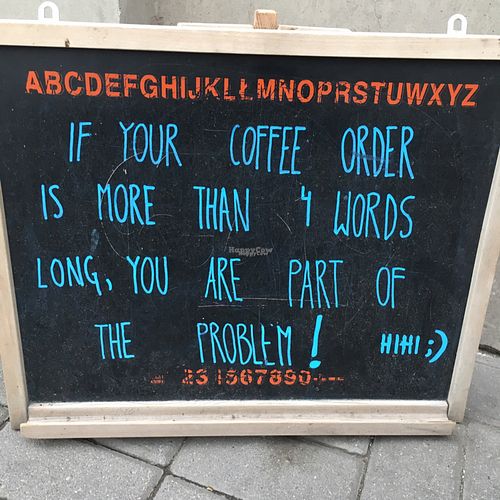 sassy board at Cafe Michelle in Warsaw