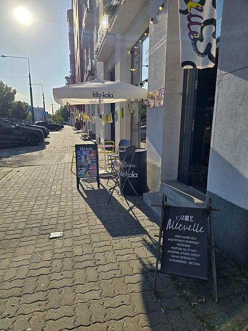 Outside at Cafe Michelle in Warsaw