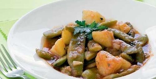 Greek green bean stew  at The Prohibition Lounge in East London