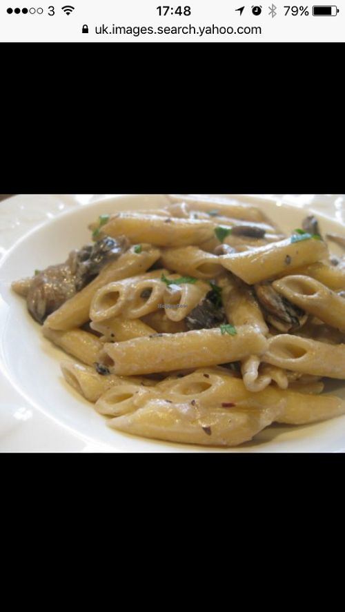 Creamy mushroom pasta  at The Prohibition Lounge in East London