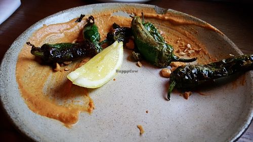 Roasted mini bellpeppers at Miss Kaplan in Tel Aviv