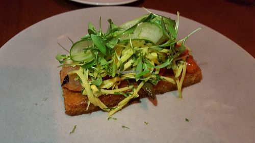 Crunchy polenta at Miss Kaplan in Tel Aviv