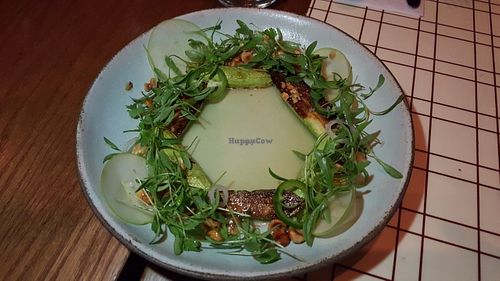 Pan seared baby zuccini at Miss Kaplan in Tel Aviv