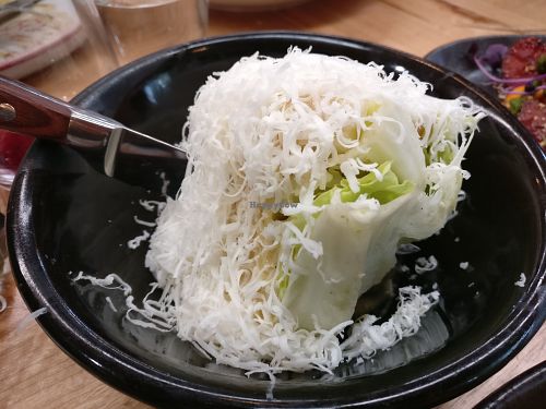 lettuce head served with coconut cheese at The Independent in Gembrook