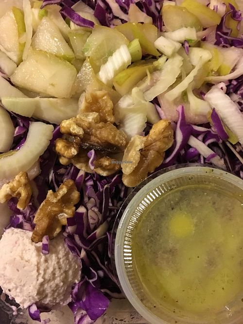 Fennel pear cabbage salad with walnuts at Postmodern Foods in Washington