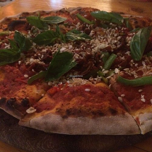 red hot pizza at By Hand Cafe in Chiang Mai