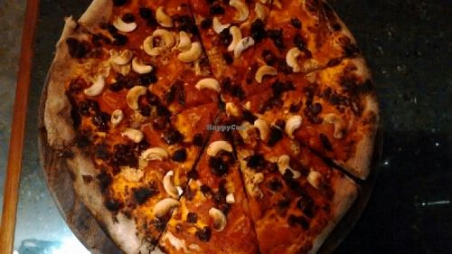 Red Hot Chilli Vegan Pizza at By Hand Cafe in Chiang Mai