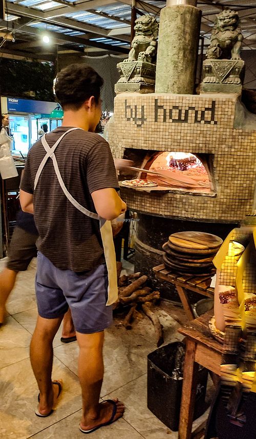 Wood-fired oven at By Hand Cafe in Chiang Mai