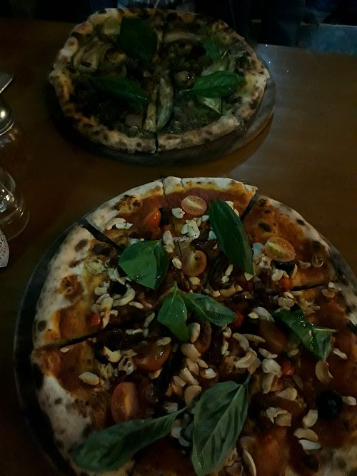 Pizzas at By Hand Cafe in Chiang Mai