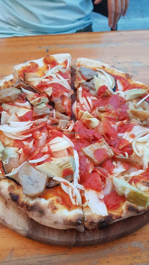 Vegan Pizza at By Hand Cafe in Chiang Mai