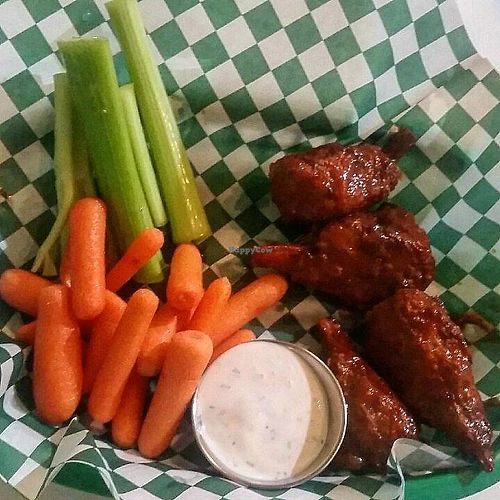 Spicy chicken wings  at Homegrown Smoker in Portland