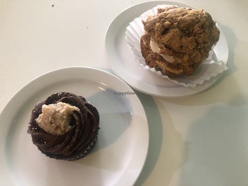 German chocolate cupcake and cereal sandwich  at Homegrown Smoker in Portland