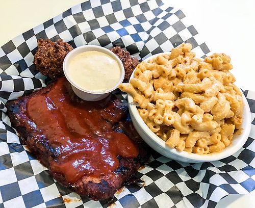 Tempeh Rib Plate at Homegrown Smoker in Portland