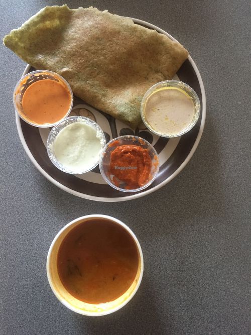 Green Lentil Dosa - Upma Pesaratttu  at Godavari in Mississauga