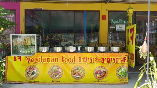 Shop front at Vegan Khunnay in Koh Samui
