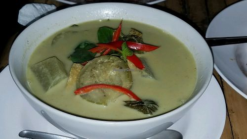 green curry at Vegan Khunnay in Koh Samui
