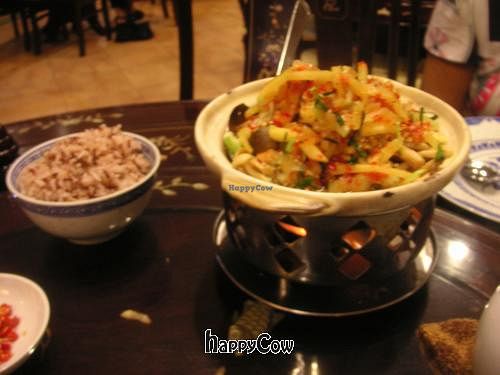 Mushroom claypot with brown rice at Nature's Vegetarian 天然素食馆 - Bangsar Baru in Kuala Lumpur