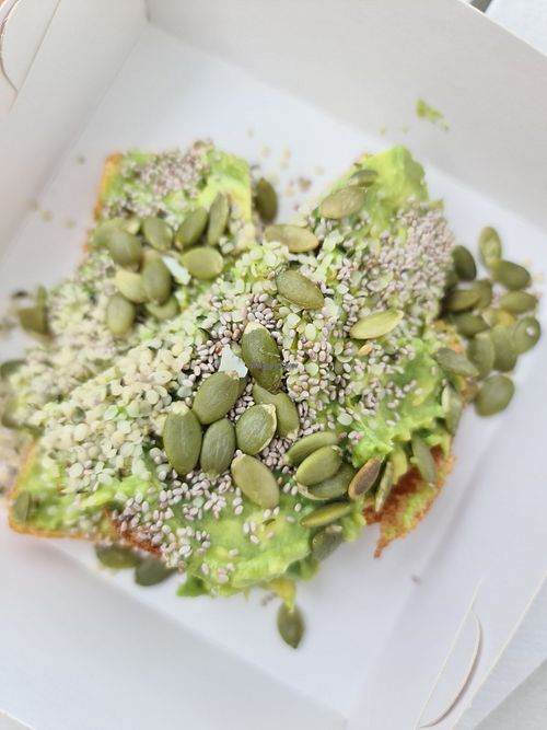 Avocado on toast at Love Your Soul in Parkdale