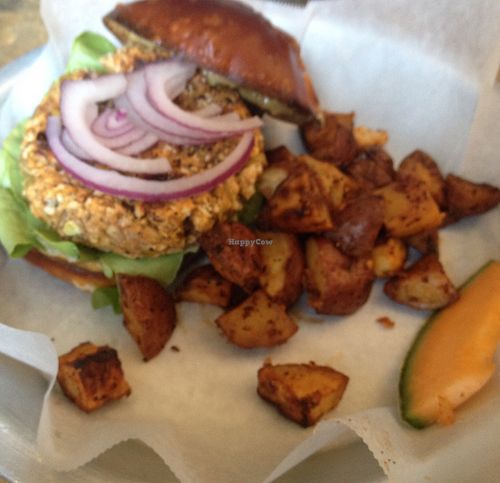 veggie burger at LFK in Portland