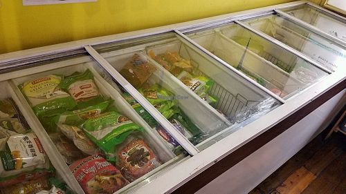 frozen items at Vegan's Choice Grocery in Newtown