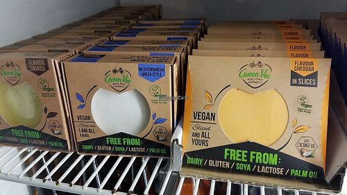 vegan cheeses at Vegan's Choice Grocery in Newtown