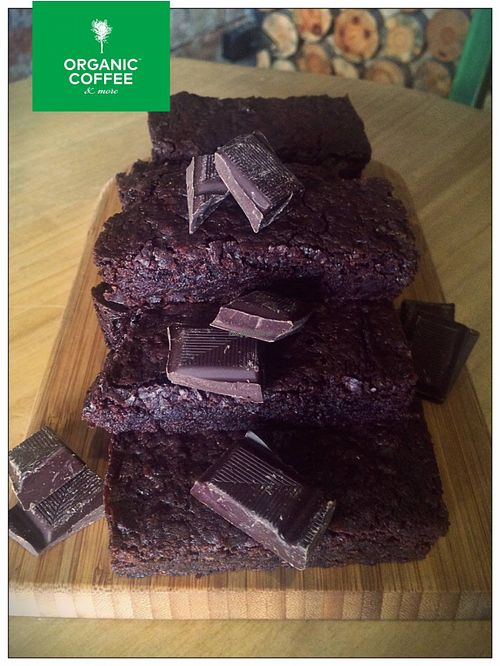 Vegan brownie at Organic Coffee - Pl Konstytucji in Warsaw